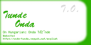 tunde onda business card